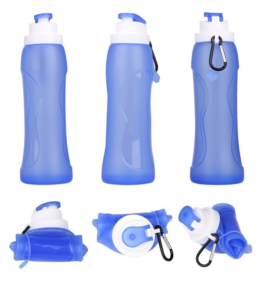 Flexible Silicone Sport Water Bottle