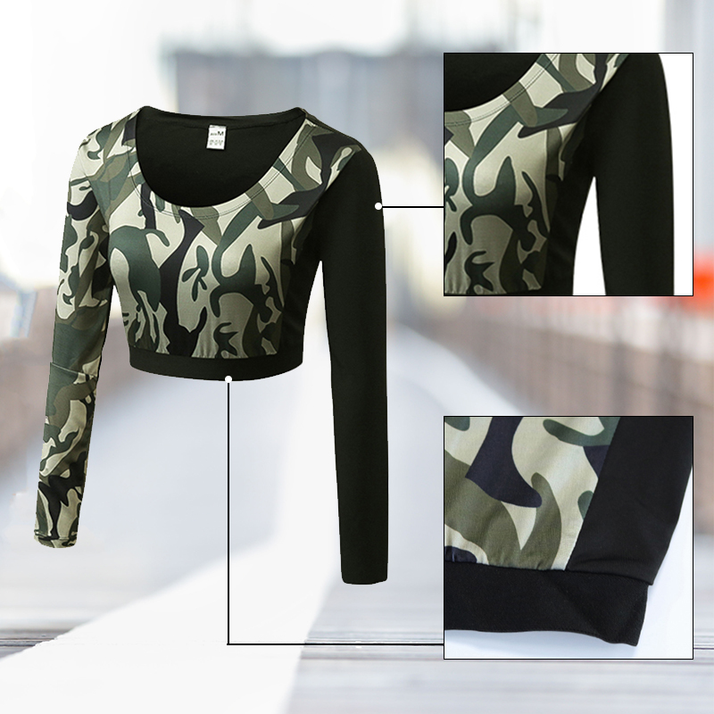 Women's Camouflage Pattern Sports Top and Leggings